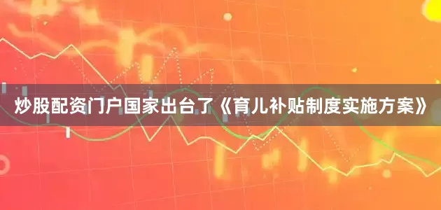 炒股配资门户国家出台了《育儿补贴制度实施方案》
